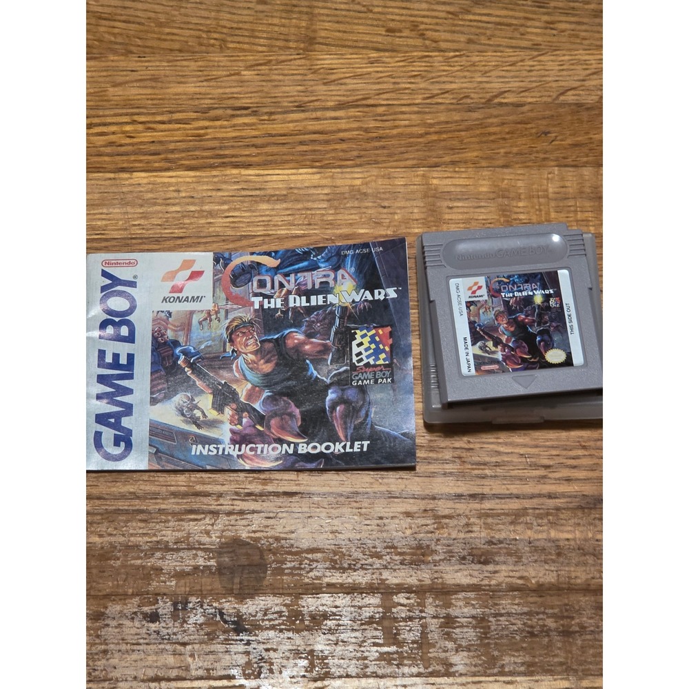 Contra The Alien Wars Nintendo Game Boy Konami DMG-ACSE-USA with Manual